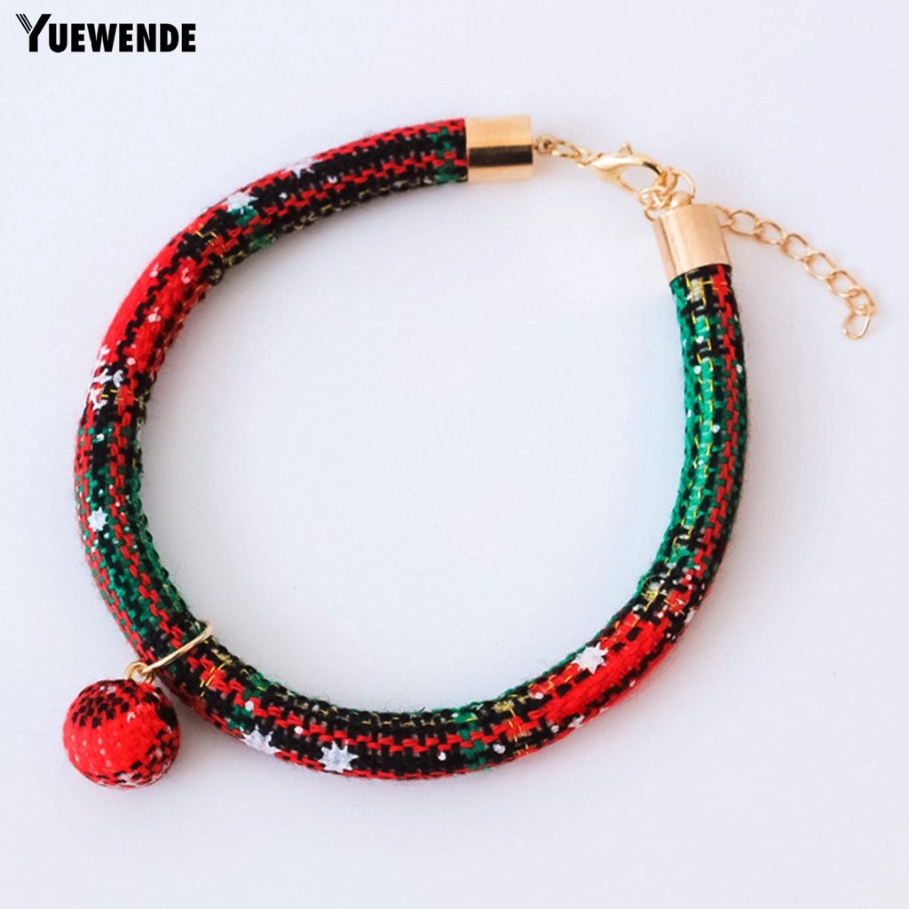Yq.e Vòng Đeo Cổ Bằng Polyester Chống Bắt Mắt Theo Chủ Đề Giáng Sinh Cho Mèo