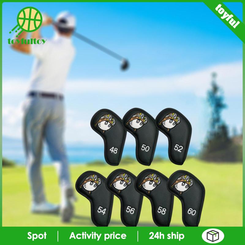 Bộ 7 Vỏ Bọc Đầu Gậy Đánh Golf Bằng Sắt Kiểu Cổ Điển