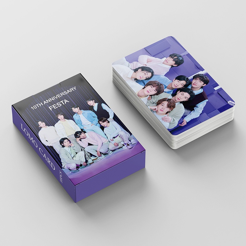 BTS LOMO Card Set 55 Tấm Thẻ Ảnh 10TH ANNIVERSARY FESTA Hình Nhóm Nhạc KPOP
