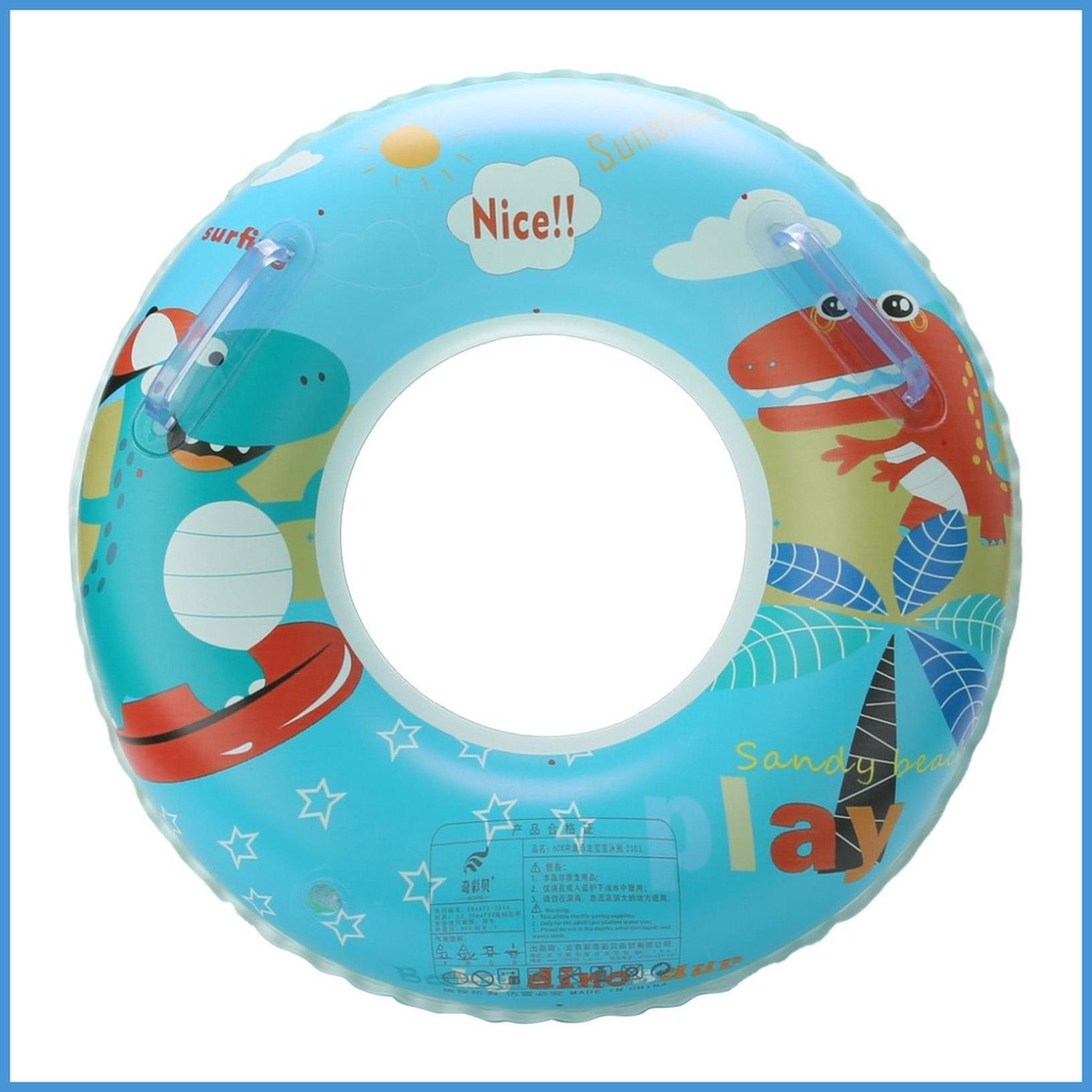 Phao Bơi Bơm Hơi Bằng PVC In Họa Tiết Hoạt Hình Dễ Thương Trọng Lượng Nhẹ Tiện Dụng