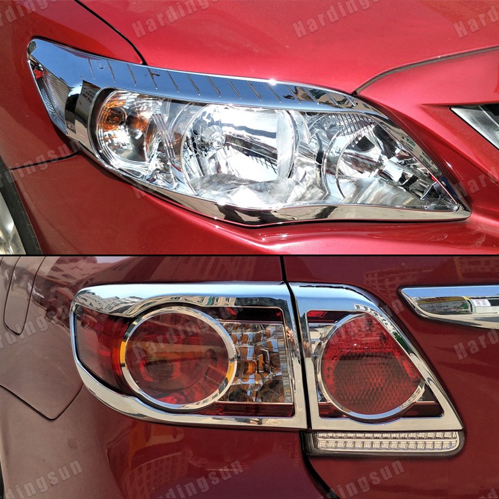 Khung Viền Đèn Pha / Đèn Hậu Bằng ABS Màu Chrome Cho Toyota Corolla Altis 2007 2008 2009 2010 2011 2012 2013