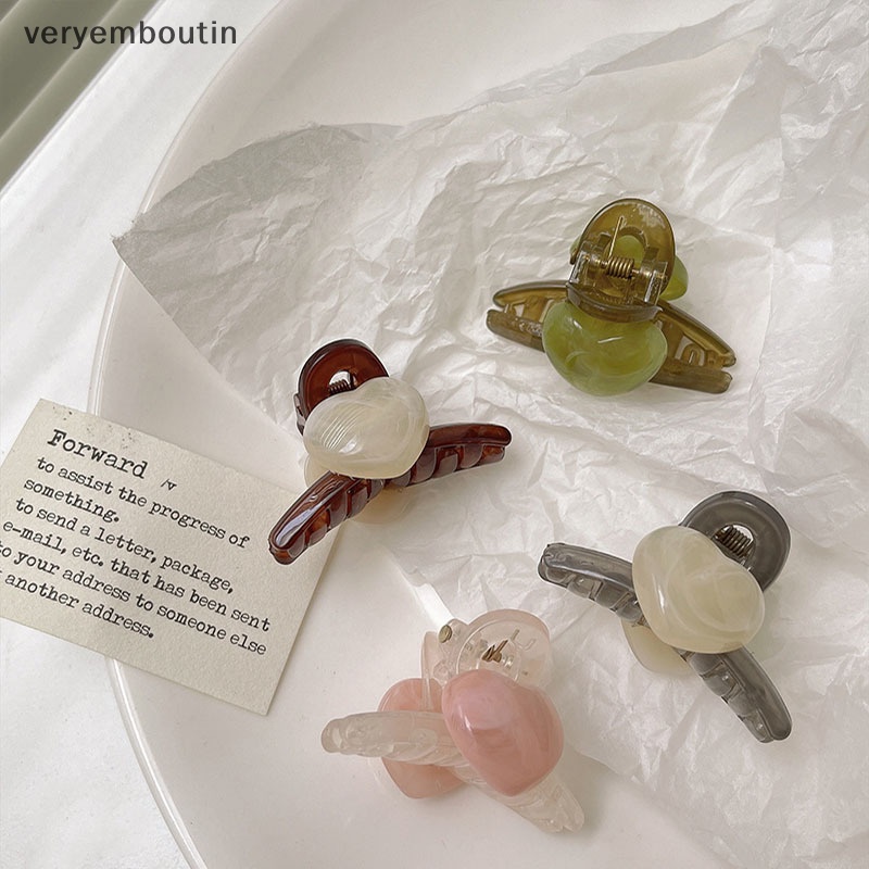 Kẹp Tóc Morandi Hình Trái Tim Màu Sắc Nhẹ Nhàng