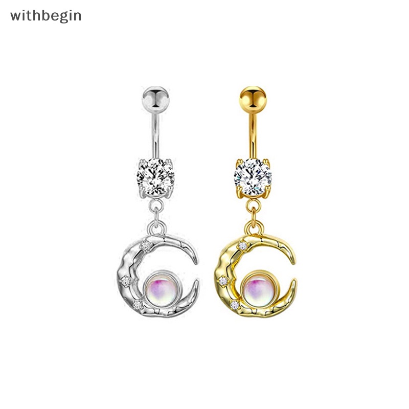 Khuyên Rốn Bằng Thép Không Gỉ Hình Trăng Sao Thời Trang Cho Nữ