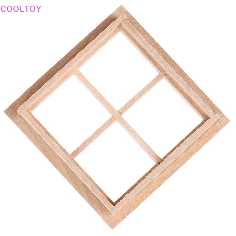 Cooltoy Phụ Kiện Làm Khung Cửa Sổ 4 Cánh Tỉ Lệ 1: 12 Cho Nhà Búp Bê DIY