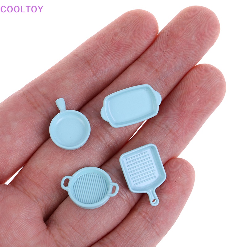 Set 4 Đĩa Mini Tỉ Lệ 1 / 12 Dùng Để Trang Trí Nhà Búp Bê