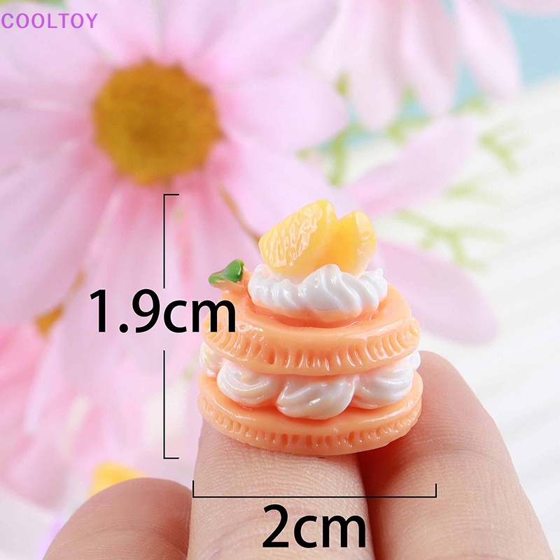 Bộ 5 Mô Hình Bánh Ngọt Mini Bằng Nhựa Resin Trang Trí Nhà Búp Bê