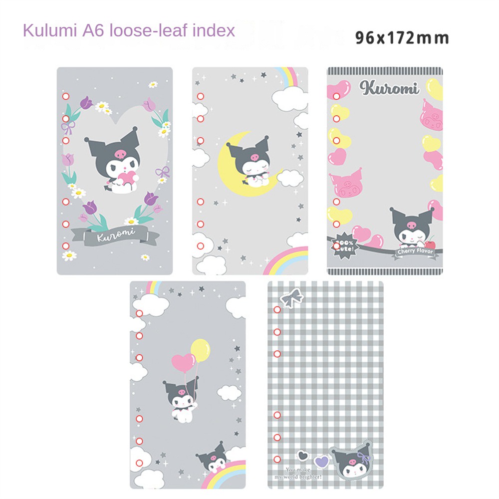 Sanrio A5 A6 Separator A6 Loose-leaf Index Creative Honeycomb Cactus Separator Page Phân Loại Bìa Cứng Bảng Chỉ Mục Bronzing -top3C01