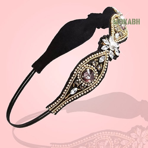 [Mokabh] Băng Đô Co Giãn Đính Hạt Đá Đẹp Mắt Dành Cho Cô Dâu Đám Cưới