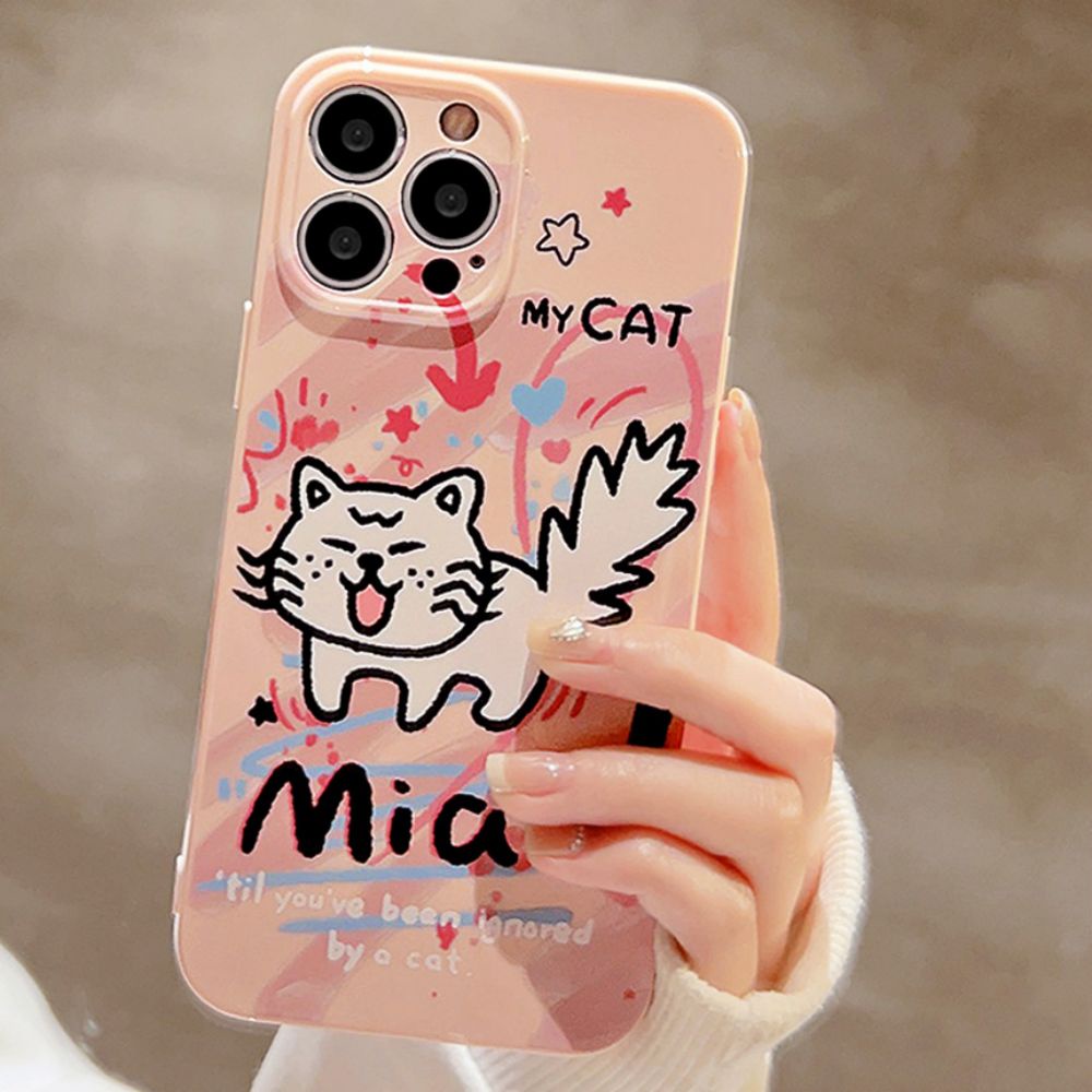 Ốp Điện Thoại TPU Mềm Chống Sốc / Dấu Vân Tay In Họa Tiết Graffiti Dễ Thương Dành Cho IPhone 11 14 13 12 Pro Max