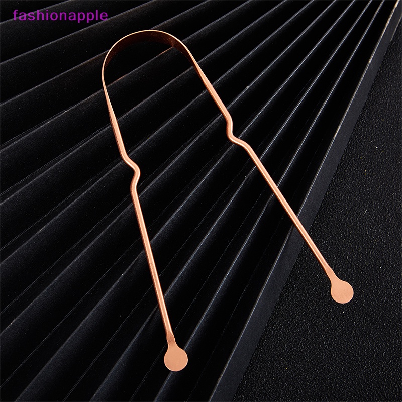 1 Dụng Cụ Nạo Lưỡi Bằng Đồng Đơn Giản Làm Sạch Hơi Thở Tươi Mát