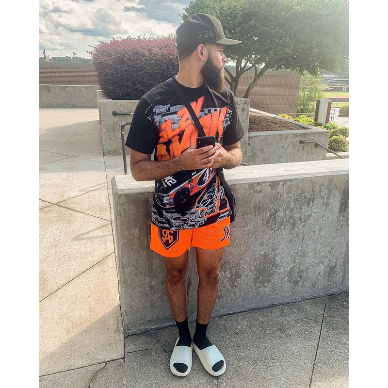 Quần Short Thể Thao Phối Lưới Thoáng Khí Nhanh Khô Thời Trang Cho Nam Và Nữ