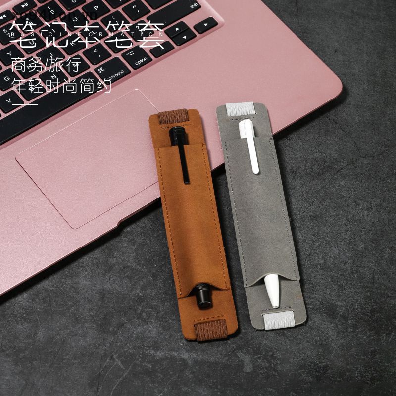 Xoitop 1 Túi Đựng Bút Da PU Có Dây Đeo Đàn Hồi Cho Từ Điển