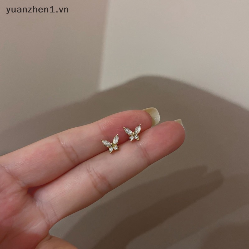 Bông Tai Hình Bướm Đính Đá Thời Trang Dành Cho Nữ