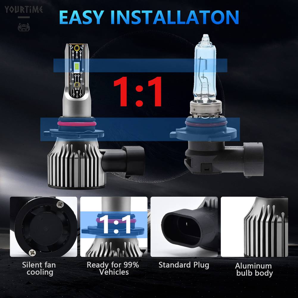 1 Cặp Bóng Đèn Phá Sương Mù 12000LM 6500K 120W IP68 Chống Nước Cho Xe Hơi