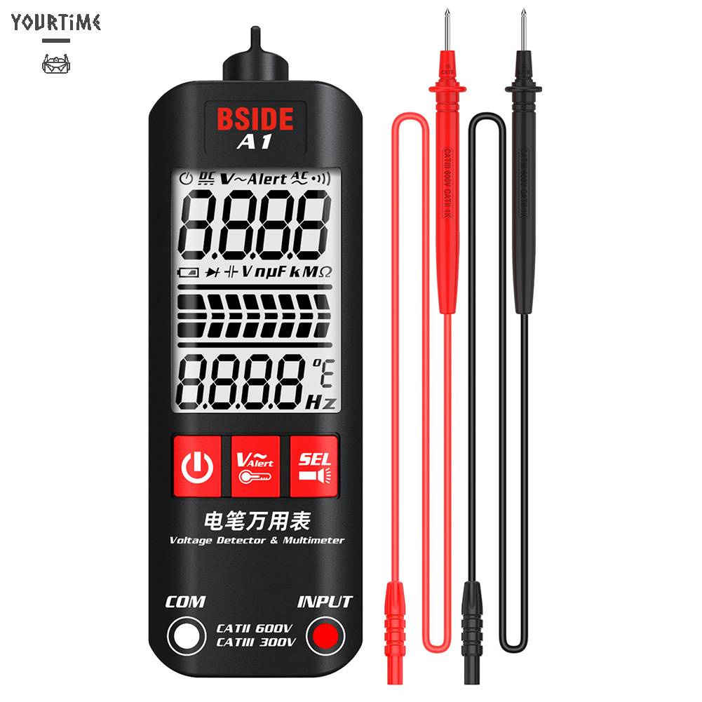 Thiết Bị Kiểm Tra Điện Áp 600V AC / DC Có Màn Hình LCD