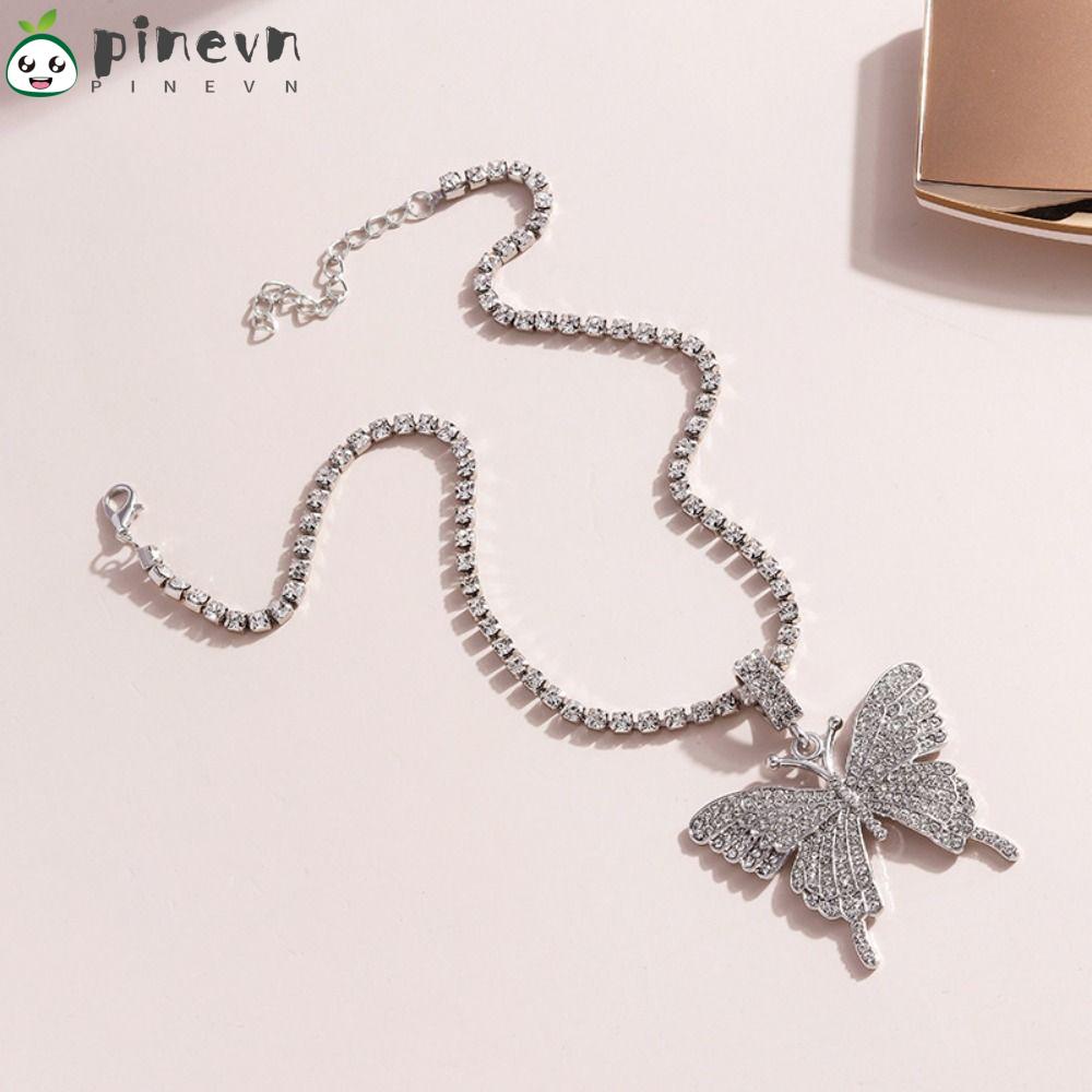 Vòng cổ Mặt Hình Bướm Đầy ĐủVòng Cổ Choker Hợp Kim Đính Đá