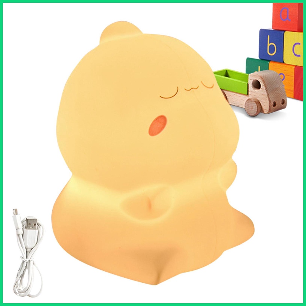 Đèn Ngủ LED Sạc USB Hình Khủng Long Đáng Yêu Cho Bé
