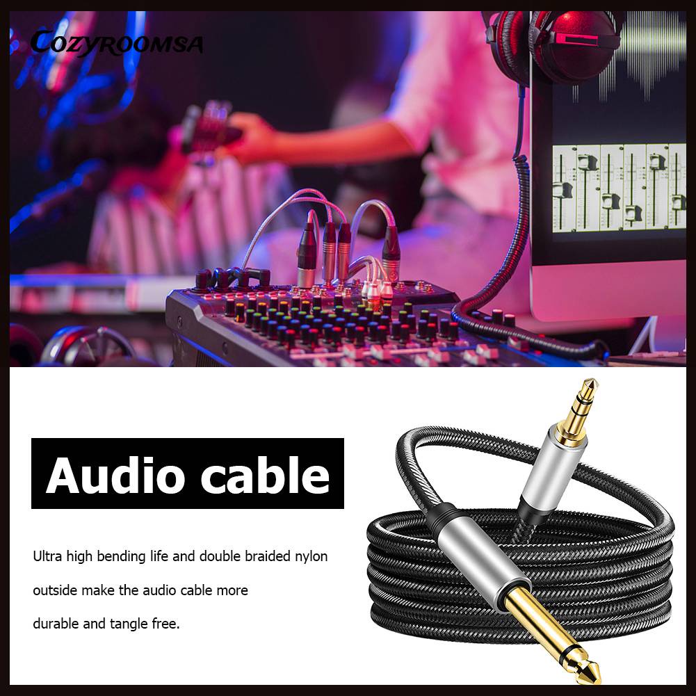 Cáp NốI Âm Thanh ĐiềU ChỉNh Mạ VàNg 6.5mm Cho ĐàN Guitar
