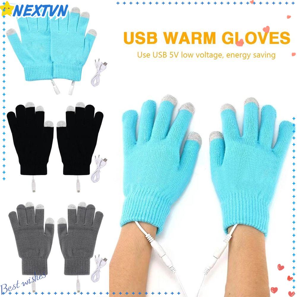 Găng Tay Len Giữ Ấm Bằng Điện Màu Sắc Đơn Giản