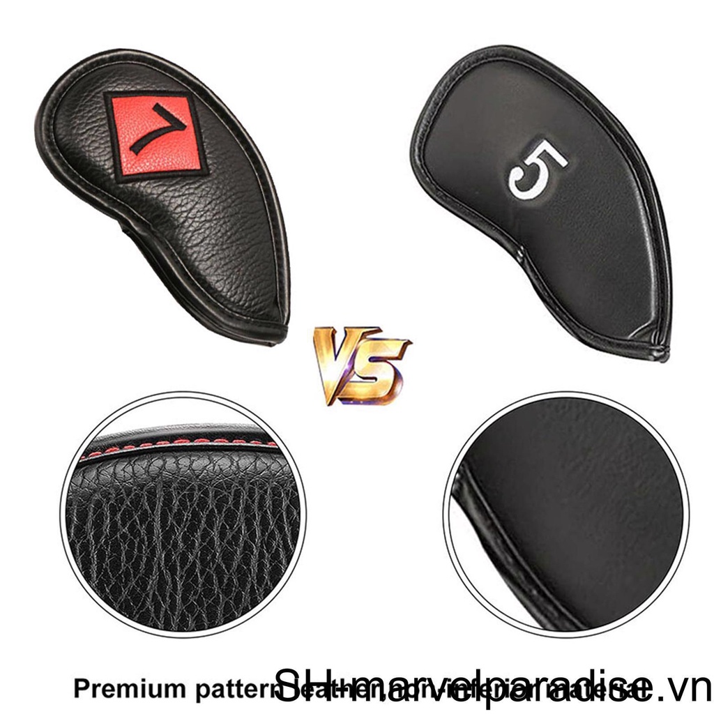 Miếng Dán Bảo Vệ Đầu Gậy Đánh Golf Bằng Sắt Màu Đỏ Đen