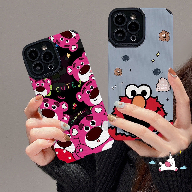 Ốp Điện Thoại Da Mềm Chống Sốc In Hình Gấu / Sesame Street Hoạt Hình Cho iPhone 11 13 12 XR X 14 Pro MAX 7 8 Plus XS MAX