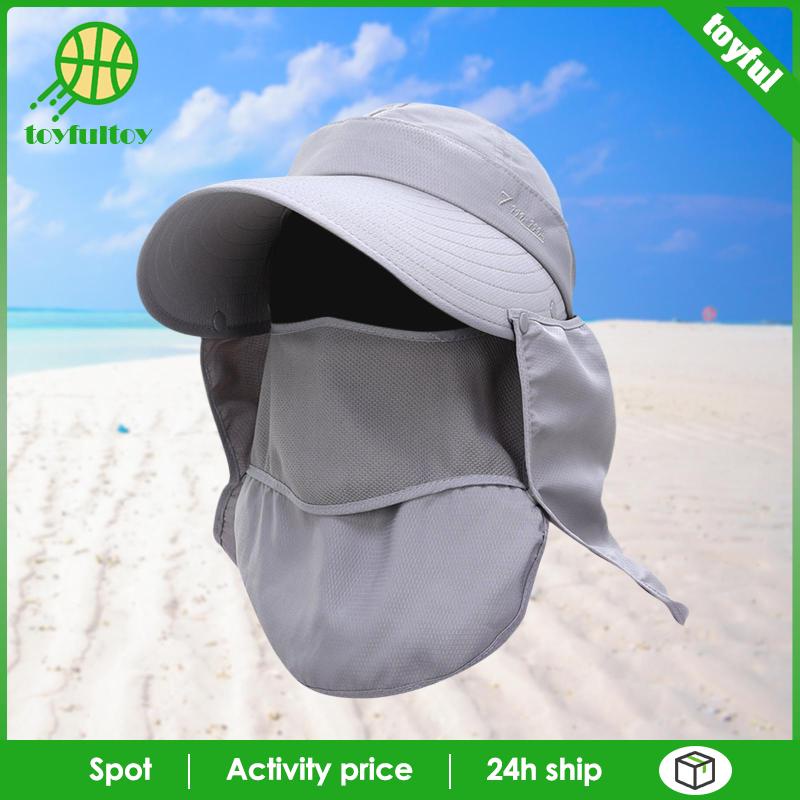 Tấm Che Mặt Chống Nắng Có Nắp Đậy Cổ Tháo Rời Được Dành Cho Nam Nữ Đi Biển