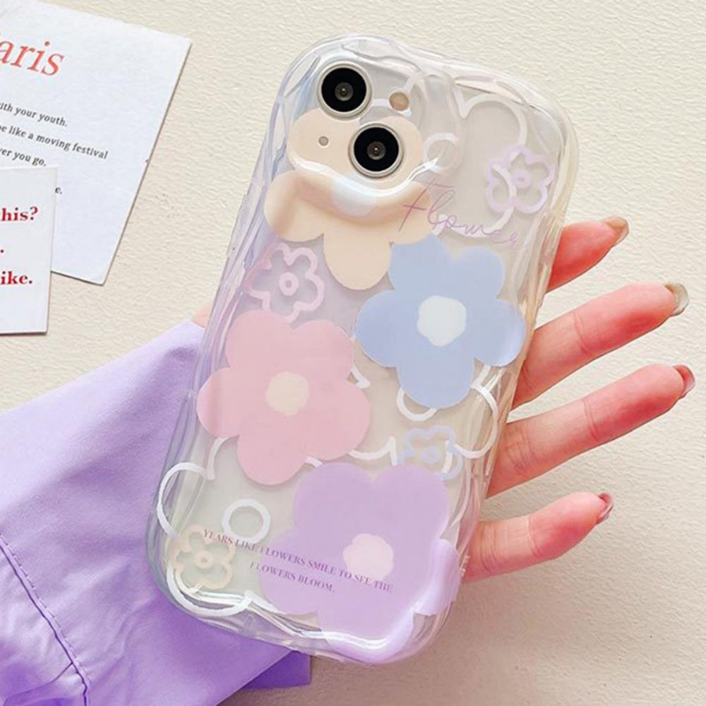 Ốp Điện Thoại TPU Mềm Trong Suốt Chống Sốc Họa Tiết Hoa Nhiều Màu Sắc Cho IPhone 11 14 13 12 Pro Max