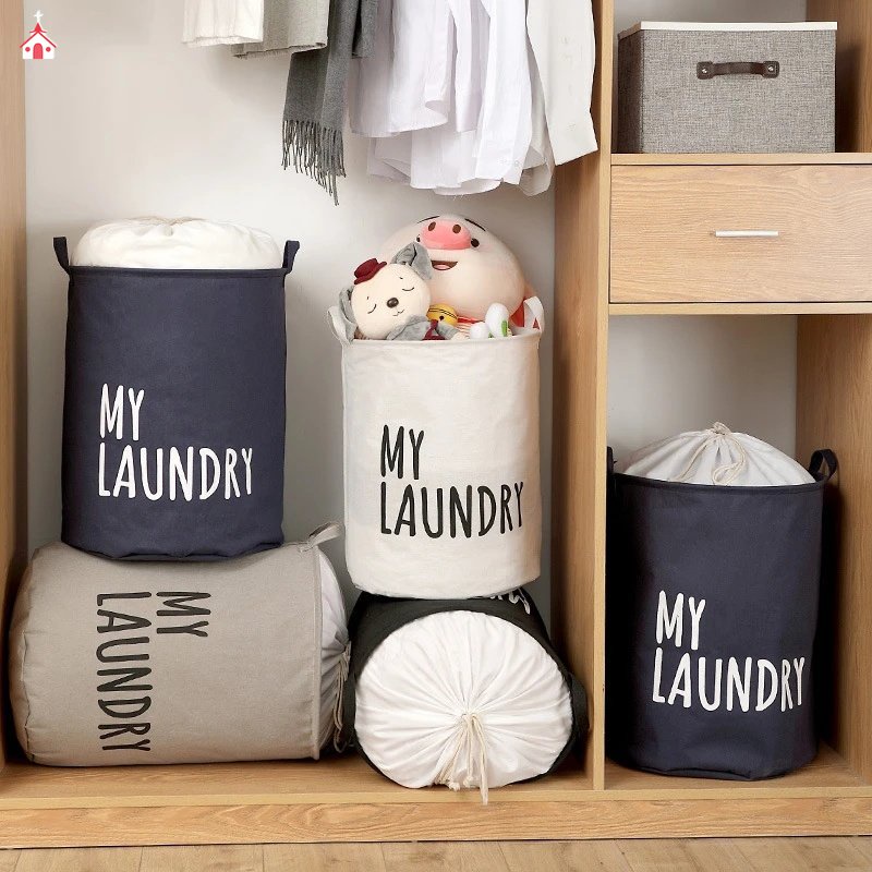 Giỏ Đựng Đồ Dơ Chống Thấm Nước Có Nắp Đậy Tiện Dụng