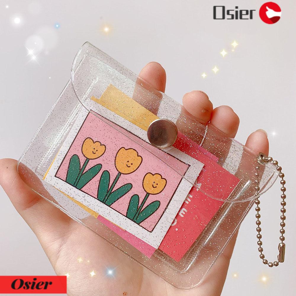 Ví Đựng Thẻ 1 Ngăn Trong Suốt Lấp Lánh Chống Thấm Nước