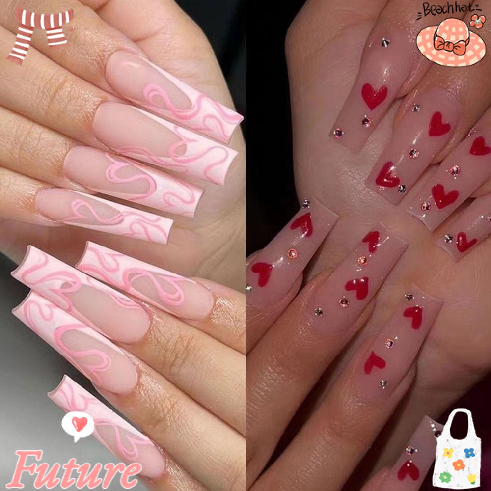 Set 24 Móng Tay Giả Có Thể Tháo Rời Ốp|Phụ Kiện Múa Ba Lê Chuyên Dụng Chất Lượng