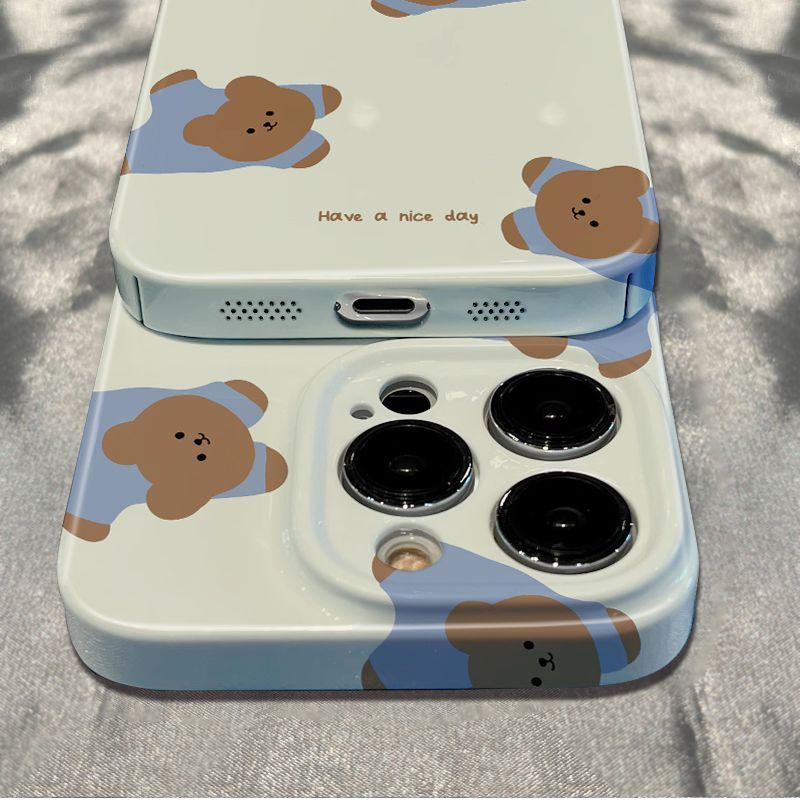 Ốp Điện Thoại Dẻo Họa Tiết Gấu Papa Dễ Thương Chống Sốc Cho Iphone12Max11136In 14pro PD05