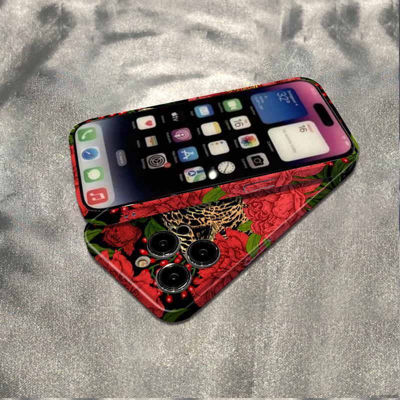 Ốp Điện Thoại Chống Sốc In Họa Tiết Da Báo Sang Trọng Đơn Giản Cho Iphone 136In78 14 Pro 1211 max Y488
