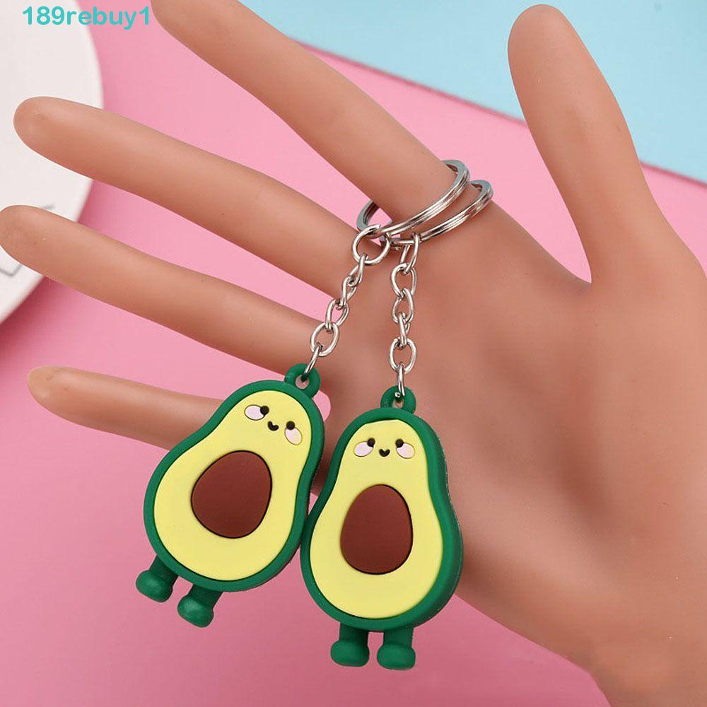 Rebuy1 Móc Khóa Cao Su Mềm Hình Trái Cây Mặt Cười Thời Trang Cho Nữ