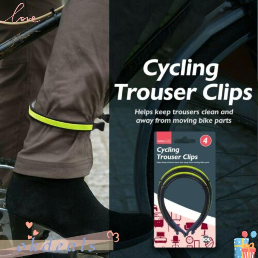 Bộ 4 Kẹp Quần Ống Dài Phản Quang Ban Đêm Mới Cho Xe Đạp
