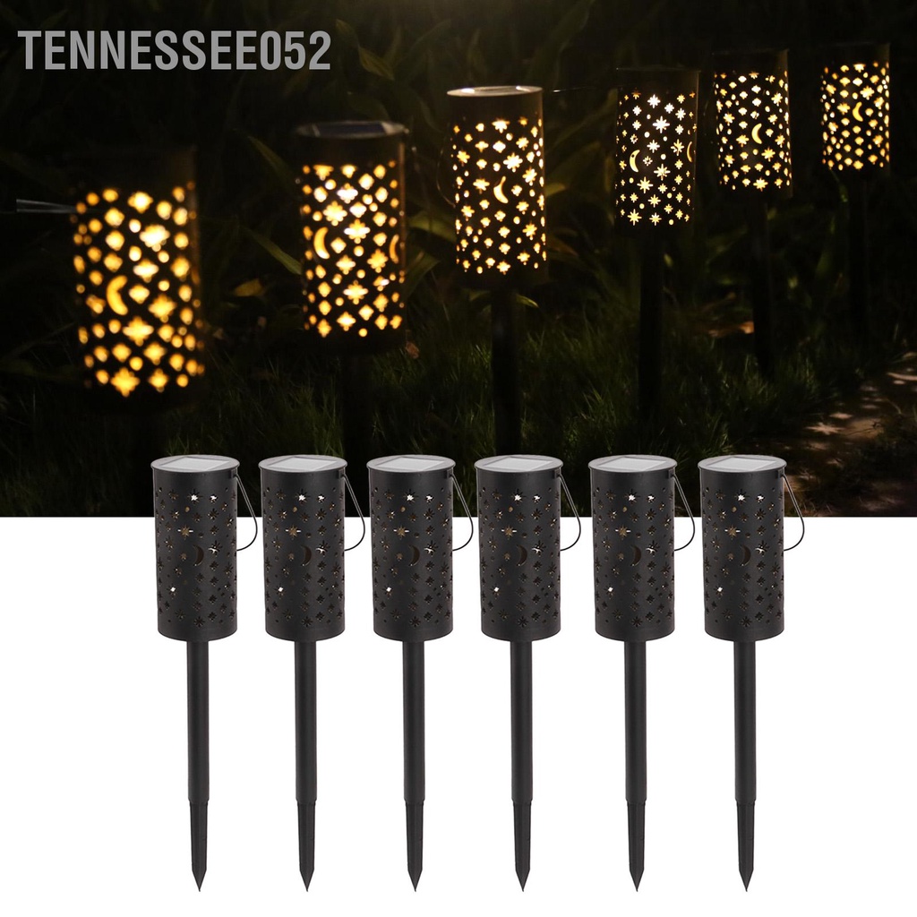 Tennessee052 Bộ 6 ĐÈN LED Năng Lượng Mặt Trời Đèn Sân Vườn Ánh Sáng Chống Thấm Nước cho Phong Cảnh Trăng Sao Đất Cắm Bãi Cỏ Ngoài Lối Đi