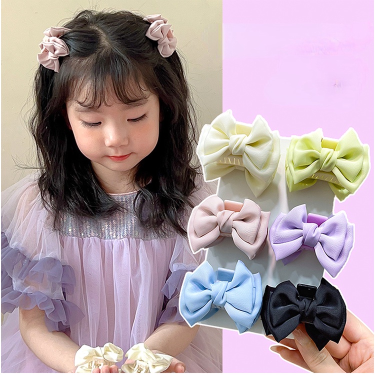 1 Kẹp Tóc Nơ Công Chúa Ngọt Ngào Cho Bé Gái
