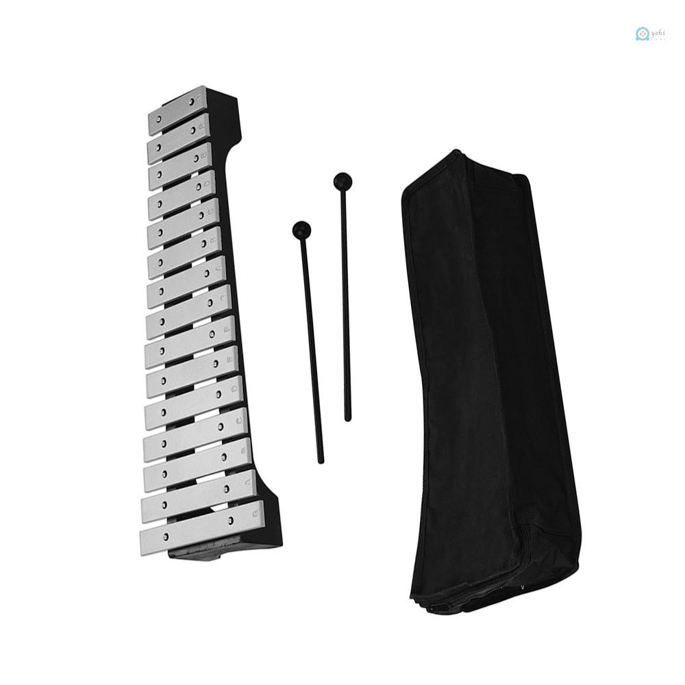Đàn Phiến Gỗ yq713 15-Note Xylophone Đế Nhôm Kèm Túi Đựng Tiện Lợi