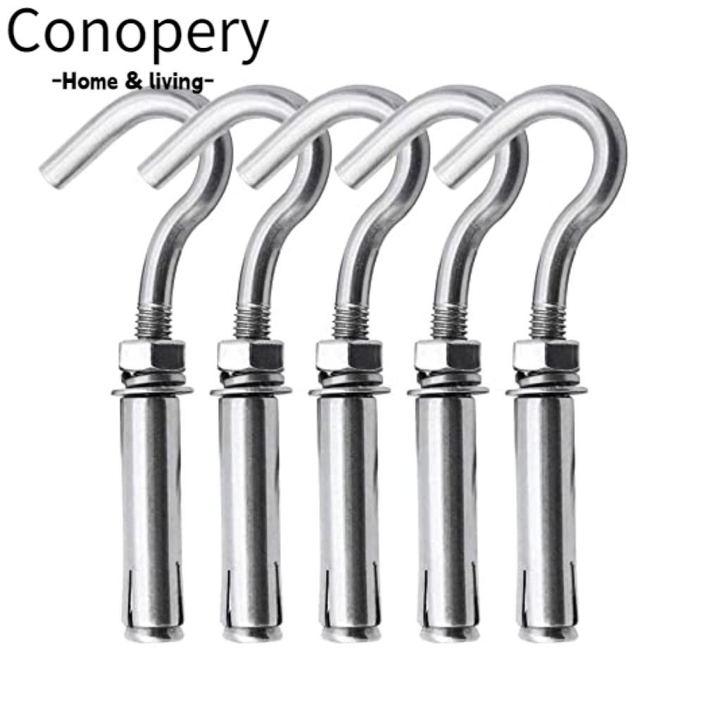CONOPERY Bộ 5 Móc Treo Tường Bằng Thép Không Gỉ Chất Lượng Cao