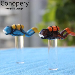 Conopery Đồ trang trí Thợ Lặn Mini Nhiều Màu Sắc Dùng Trang Trí Bể Cá