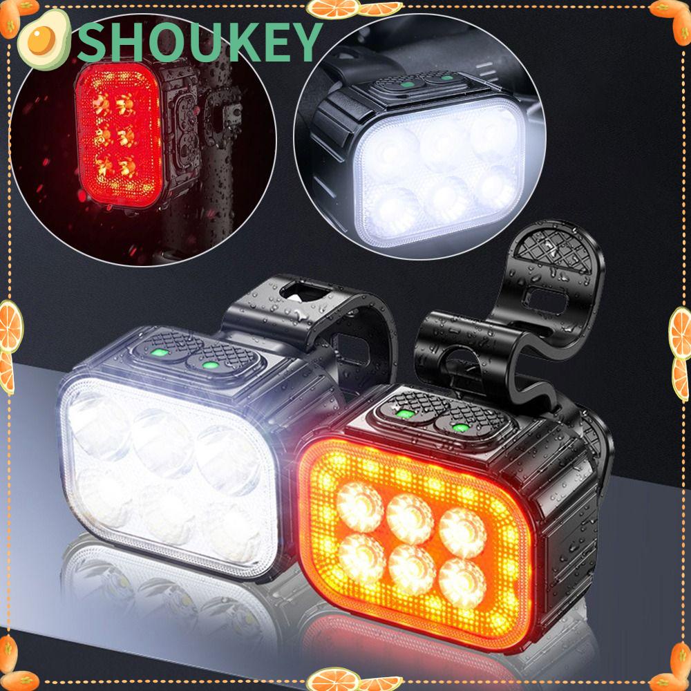 Đèn Pha Trước Và Sau Với 6 Chế Độ Chiếu Sáng Cho Xe Đạp Leo Núi SHOUKEY