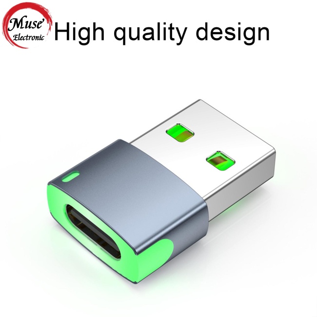 Đầu Chuyển Đổi Usb 2.0 Sang Type-C Có Đèn Led 480mbps Chất Lượng Cao