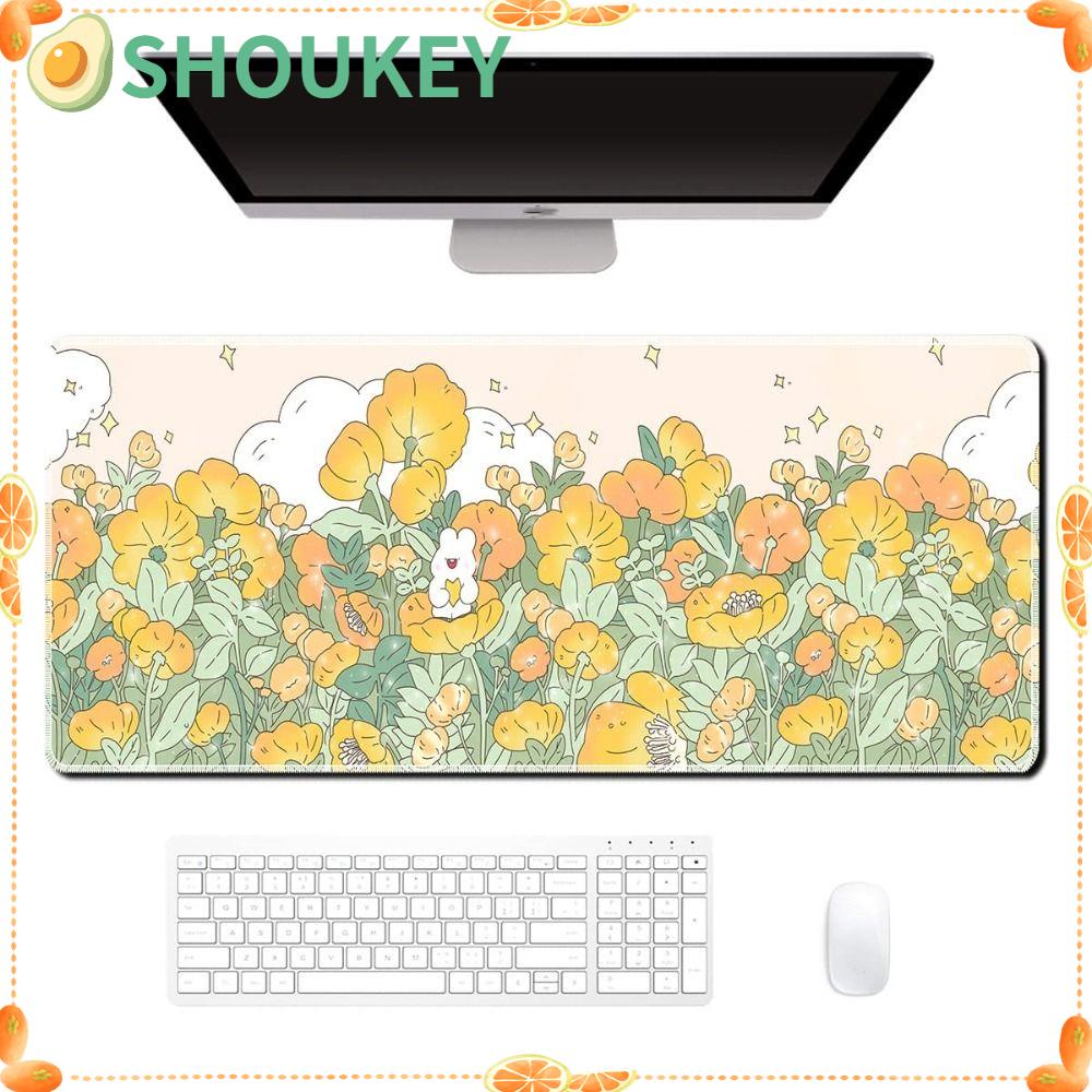 Tấm Lót Chuột Và Bàn Phím Chơi Game Cỡ Lớn 31.4 X 11.8 Inch In Họa Tiết Hoa Cúc Xinh Xắn