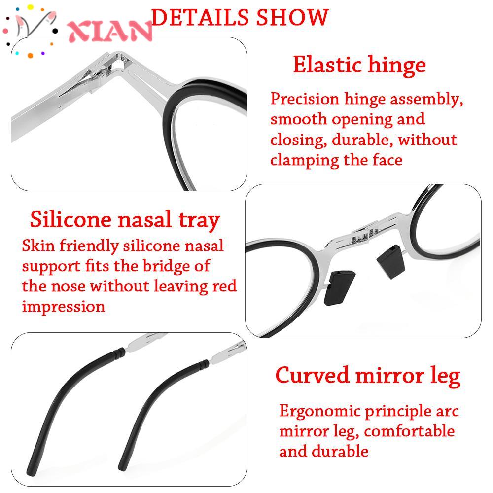 XIANTIN Kính Đọc Sách Siêu Nhẹ Bảo Vệ Mắt Thời Trang Kèm Hộp Đựng