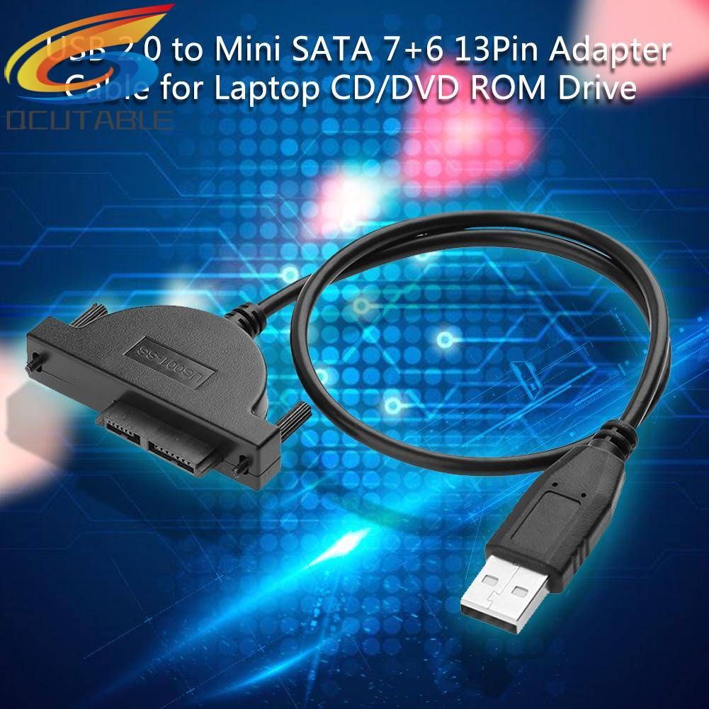 Cáp ChuyểN USB 2.0 Sang Mini SATA 7 + 6 13Pin Cho Laptop CD / DVD ROM