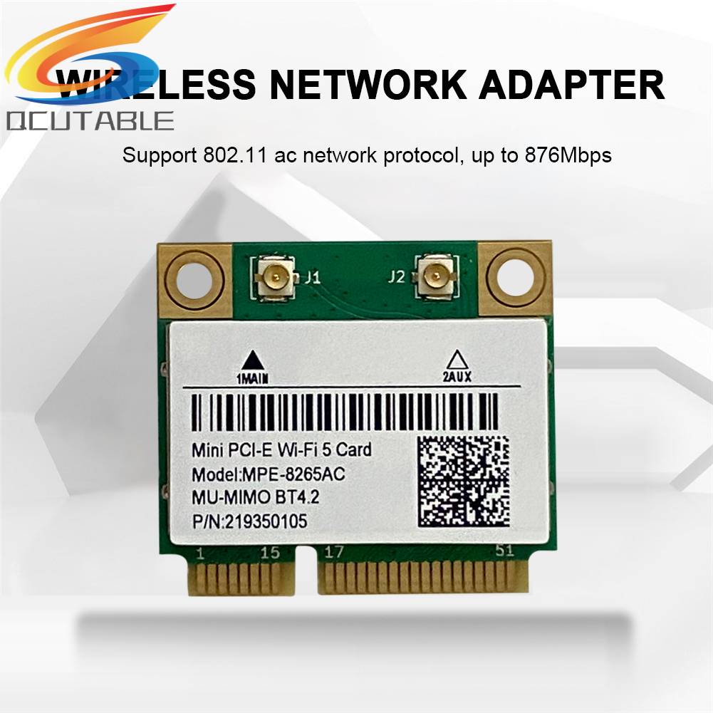 Thẻ Mạng Không Dây 1200M MC8265 Băng Tần Kép 2.4GHz 5GHz Mini PCIe