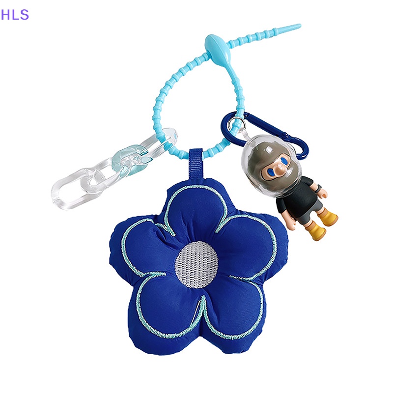 Móc Khóa Hình Bông Hoa Nhỏ Bằng Vải Lông Dễ Thương