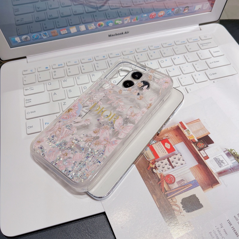 Ốp Điện Thoại Mềm Trong Suốt Chống Sốc Phối Kim Tuyến Nước Cho iPhone 14 13 12 11 Pro Max 14 Plus