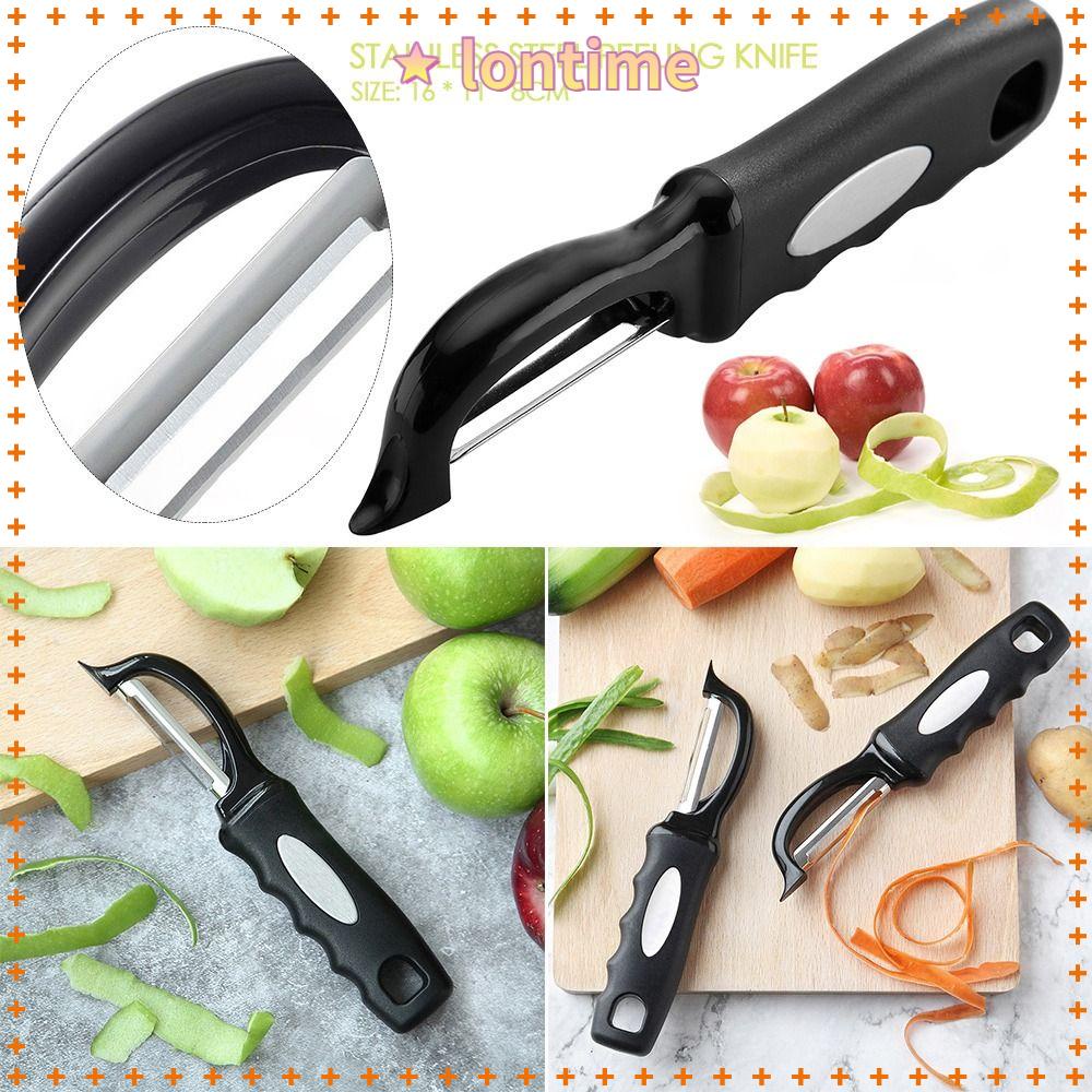 Dụng Cụ Gọt Vỏ Rau Củ Quả Tay Cầm Dài Màu Đen Đa Năng Chất Lượng Cao Dễ Lau Chùi Cho Nhà Bếp