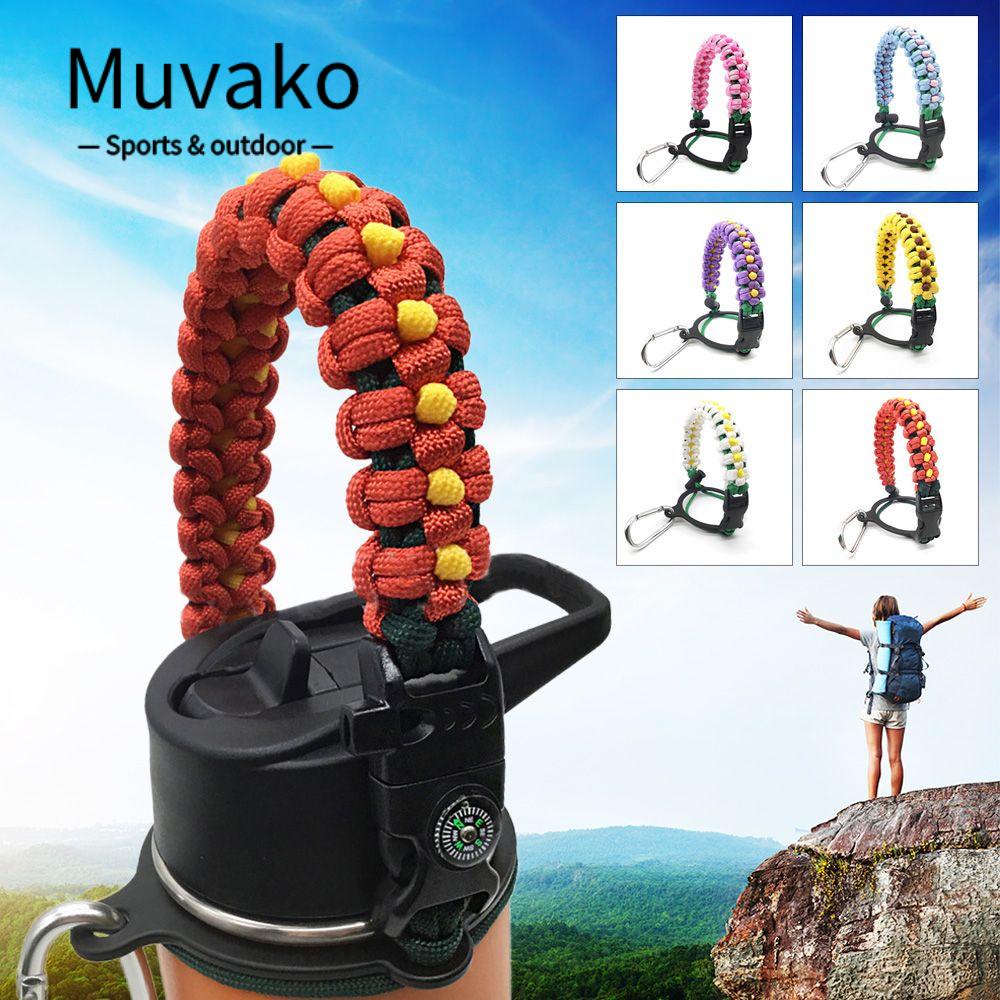 MUVAKO Dây Paracord Với Tay Cầm Rộng Có Thể Điều Chỉnh Dùng Để Mang Chai Thông