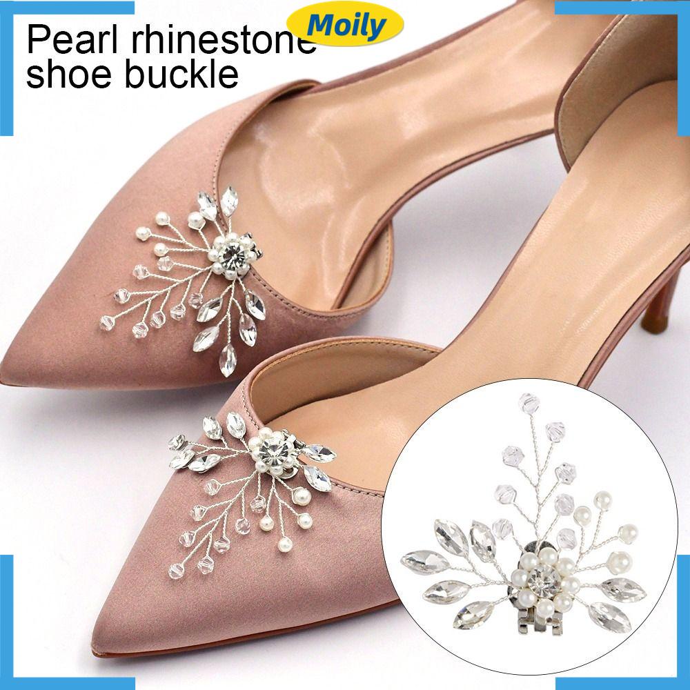 MOILYVN 1 Cặp Kẹp Hoa Đính Đá Lấp Lánh Trang Trí Giày